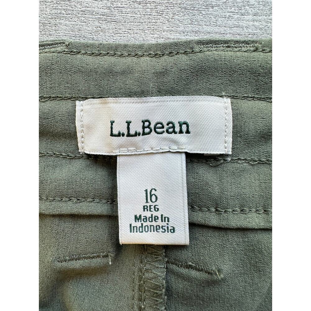 L.L. Bean Women's Mountainside Pants Olive Green Size 16 Convertible Hiking - Picture 5 of 11